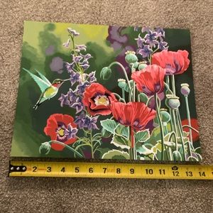 Hummingbird in peonies